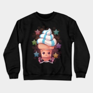 cute ice cream cartoon Crewneck Sweatshirt